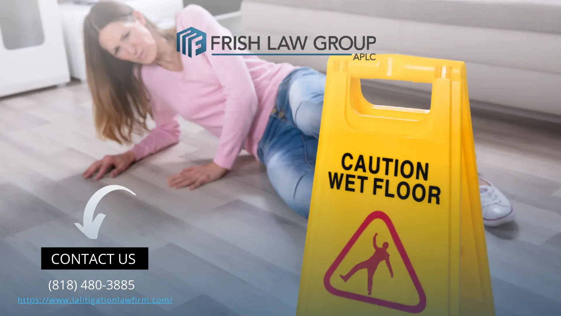 Slip and fall victim in an office or work